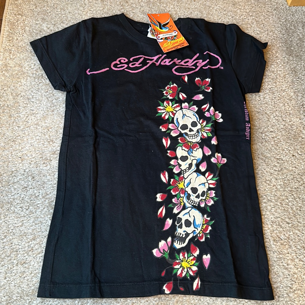 Brand New Ed Hardy TShirt Black Size Xs